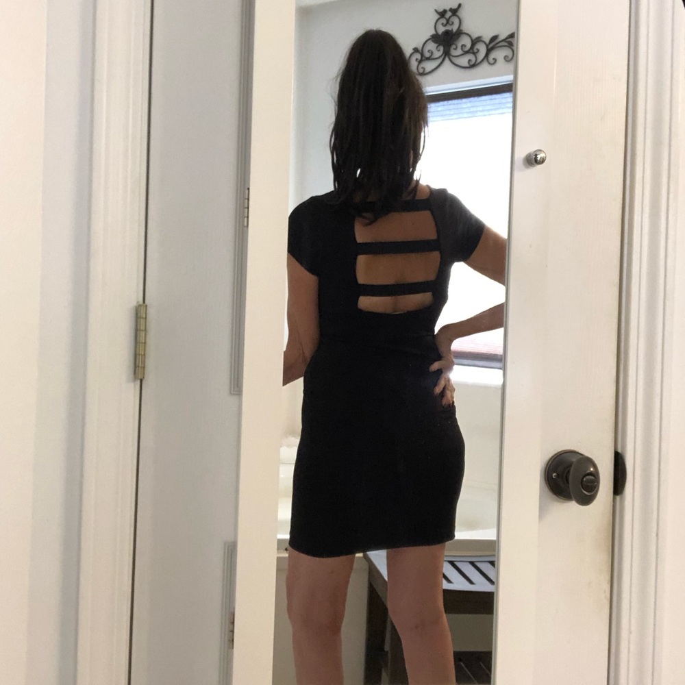 L.A.Fresh Black Sexy Back 🔥 Fitted Dress
